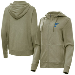 St. Louis Blues Antigua Women's Seeker Full-Zip Hoodie - Olive | NHL discount