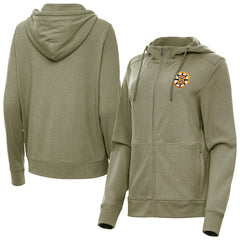 Boston Bruins Antigua Women's Seeker Full-Zip Hoodie - Olive | NHL on sale