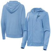 St. Louis Blues Antigua Women's Seeker Full-Zip Hoodie - Heather Blue | NHL Lifestyle