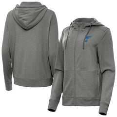 St. Louis Blues Antigua Women's Seeker Full-Zip Hoodie - Heather Black | NHL Clearance