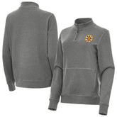 Boston Bruins Antigua Women's Crush Quarter-Zip Pullover - Heather Black | NHL Clearance