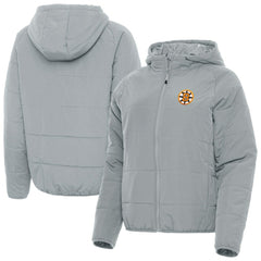 Boston Bruins Antigua Women's Raglan Universe Full-Zip Hooded Jacket - Gray | NHL Lifestyle