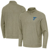 St. Louis Blues Antigua Subtle Quarter-Zip Sweatshirt - Olive | NHL near me