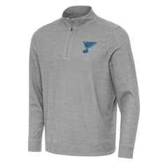 St. Louis Blues Antigua Subtle Quarter-Zip Sweatshirt - Heather Black | NHL discount