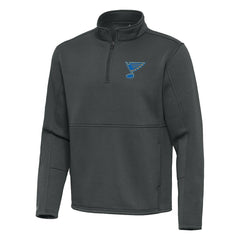 St. Louis Blues Antigua Twist Quarter-Zip Pullover Jacket - Pewter | NHL online