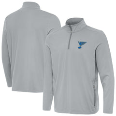 St. Louis Blues Antigua Perilous Quarter-Zip Sweatshirt - Gray | NHL online