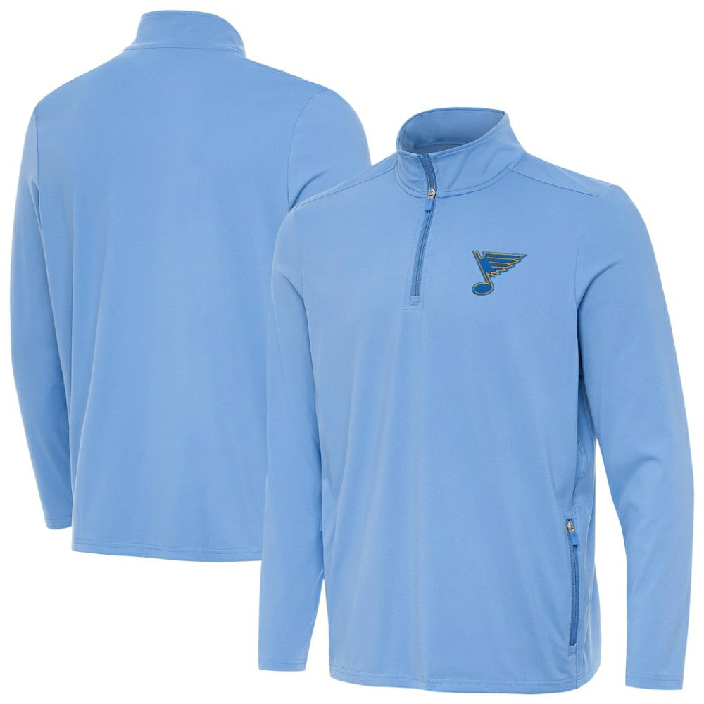 St. Louis Blues Antigua Perilous Quarter-Zip Sweatshirt - Blue | NHL online