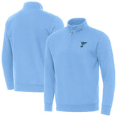 St. Louis Blues Antigua Victory Quarter-Zip Pullover Top - Blue | NHL Lifestyle