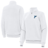 St. Louis Blues Antigua Women's Victory Quarter-Zip Pullover Top - White | NHL sale