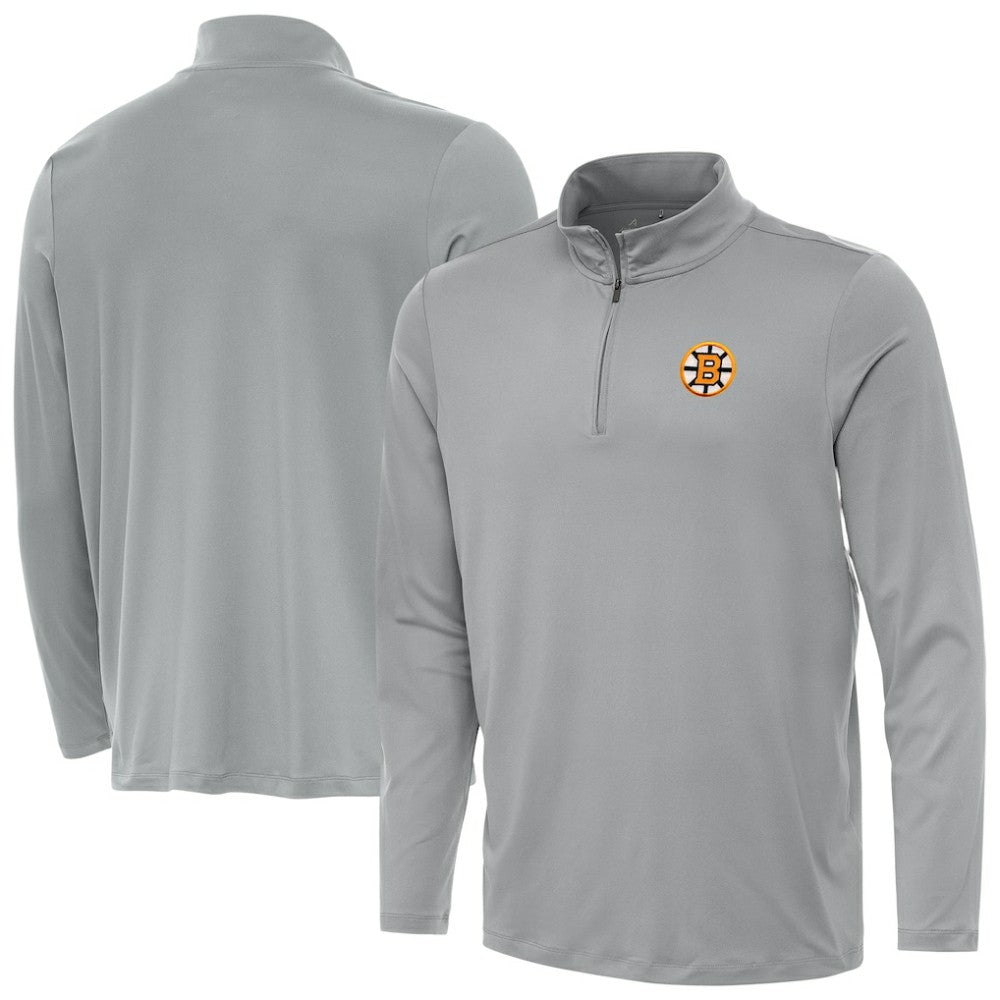 Boston Bruins Antigua Reprocess Quarter-Zip Pullover - Gray | NHL on sale