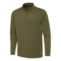 St. Louis Blues Antigua Reprocess Quarter-Zip Pullover - Olive | NHL discount