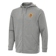 Boston Bruins Antigua Effortless Full-Zip Hoodie - Heather Black | NHL near me