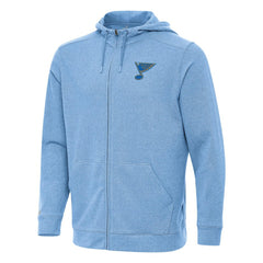 St. Louis Blues Antigua Effortless Full-Zip Hoodie - Heather Blue | NHL near me