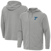 St. Louis Blues Antigua Effortless Full-Zip Hoodie - Heather Gray | NHL on sale