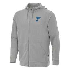 St. Louis Blues Antigua Effortless Full-Zip Hoodie - Heather Gray | NHL on sale
