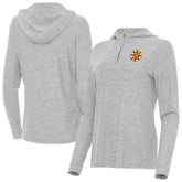 Boston Bruins Antigua Women's Daybreak Quarter-Zip Hoodie - Heather Gray | NHL Clearance