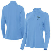 St. Louis Blues Antigua Women's Intent Quarter-Zip Pullover - Blue | NHL Lifestyle