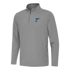 St. Louis Blues Antigua Twine Quarter-Zip Pullover - Black | NHL Lifestyle