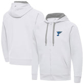 St. Louis Blues Antigua Victory Full-Zip Hoodie - White | NHL on sale
