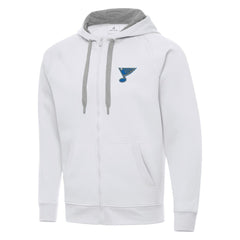 St. Louis Blues Antigua Victory Full-Zip Hoodie - White | NHL on sale