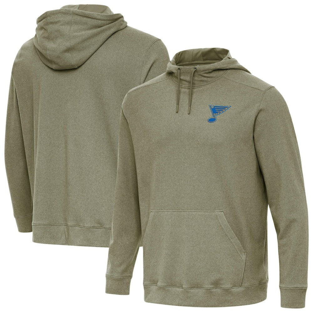 St. Louis Blues Antigua Cloud Pullover Hoodie - Olive | NHL discount