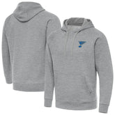 St. Louis Blues Antigua Victory Pullover Hoodie - Heather Gray | NHL Clearance