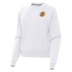 Boston Bruins Antigua Women's Victory Pullover Sweatshirt - White | NHL near me