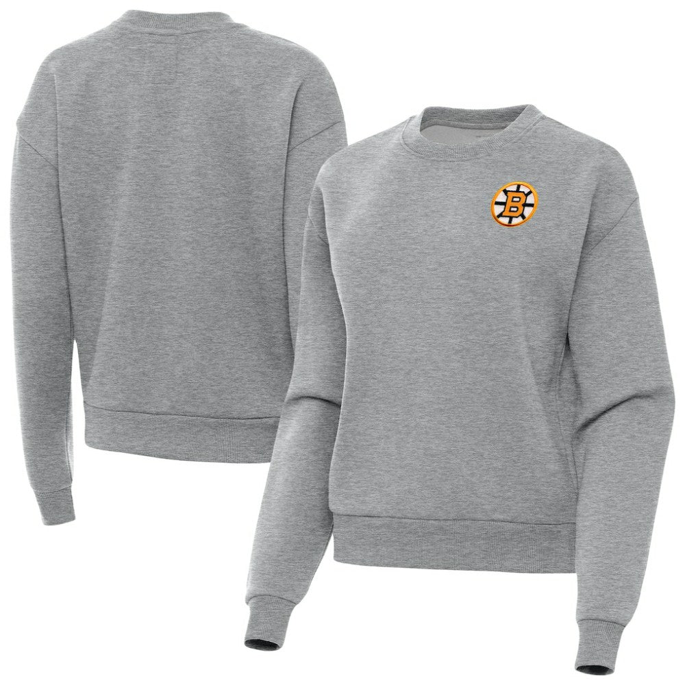 Boston Bruins Antigua Women's Victory Pullover Sweatshirt - Heather Gray | NHL on sale