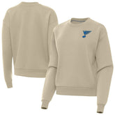 St. Louis Blues Antigua Women's Victory Pullover Sweatshirt - Khaki | NHL Lifestyle