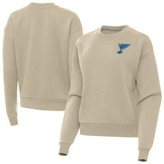 St. Louis Blues Antigua Women's Victory Pullover Sweatshirt - Khaki | NHL Lifestyle