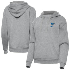 St. Louis Blues Antigua Women's Victory Pullover Hoodie - Heather Gray | NHL discount