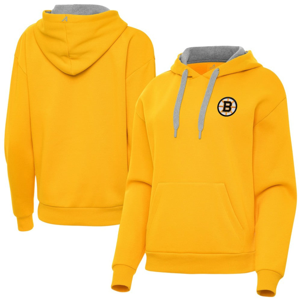 Boston Bruins Antigua Women's Victory Pullover Hoodie - Gold | NHL online