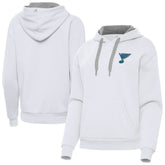St. Louis Blues Antigua Women's Victory Pullover Hoodie - White | NHL near me