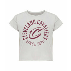 Cleveland Cavaliers Sportiqe Women's Cropped Genuine Issue Collection Alana T-Shirt Gray