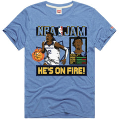 Ja Morant Memphis Grizzlies Homage Unisex NBA Jam Tri-Blend T-Shirt Light Blue