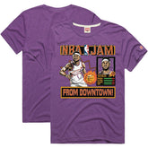 Devin Booker Phoenix Suns Homage Unisex NBA Jam Tri-Blend T-Shirt Purple