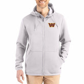 Washington Commanders Cutter & Buck Roam Epic Comfort Recycled Full-Zip Hoodie Jacket - Gray - NFL