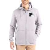 Atlanta Falcons Cutter & Buck Roam Epic Comfort Recycled Full-Zip Hoodie Jacket - Gray - NFL