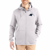 Carolina Panthers Cutter & Buck Roam Epic Comfort Recycled Full-Zip Hoodie Jacket - Gray - NFL