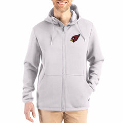 Arizona Cardinals Cutter & Buck Roam Epic Comfort Recycled Full-Zip Hoodie Jacket - Gray - NFL