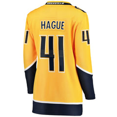Nicolas Hague Nashville Predators Fanatics Women's Home Breakaway Jersey - Gold | Fanatics Lifestyle