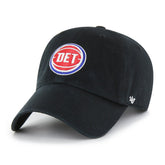 47 brand Detroit Pistons '47 Core Logo Clean Up Adjustable Hat Black