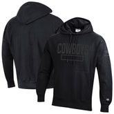 Dallas Cowboys Champion Tonal Reverse Weave Fleece Hoodie - Black - NFL