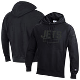 New York Jets Champion Tonal Reverse Weave Fleece Hoodie - Black - NFL