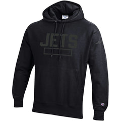 New York Jets Champion Tonal Reverse Weave Fleece Hoodie - Black - NFL