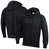 Philadelphia Eagles Champion Tonal Reverse Weave Fleece Hoodie - Black - NFL