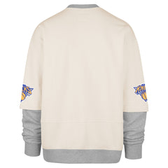 47 brand New York Knicks '47 Crossover Collection Trifecta Double Layered Fleece Sweatshirt Cream