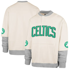 47 brand Boston Celtics '47 Crossover Collection Trifecta Double Layered Fleece Sweatshirt Cream