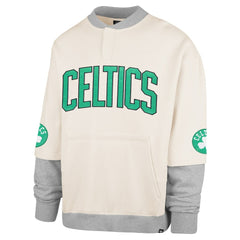 47 brand Boston Celtics '47 Crossover Collection Trifecta Double Layered Fleece Sweatshirt Cream