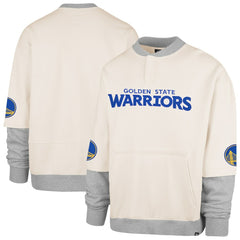 47 brand Golden State Warriors '47 Crossover Collection Trifecta Double Layered Fleece Sweatshirt Cream